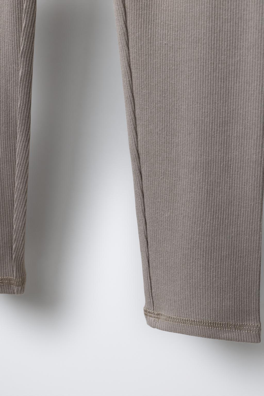 ЛЕГИНСЫ В РУБЧИК ИЗ МОДАЛА С ЭТИКЕТКОЙ