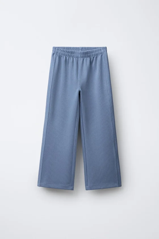 БРЮКИ WIDE LEG В РУБЧИК С МОДАЛОМ