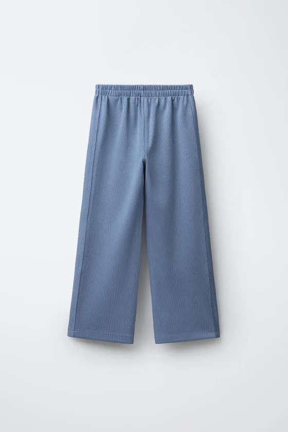 БРЮКИ WIDE LEG В РУБЧИК С МОДАЛОМ