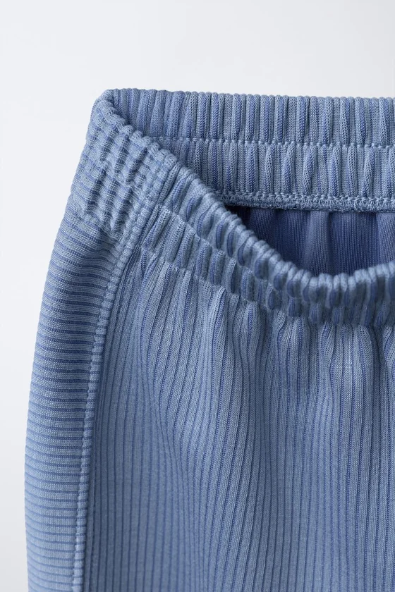 БРЮКИ WIDE LEG В РУБЧИК С МОДАЛОМ