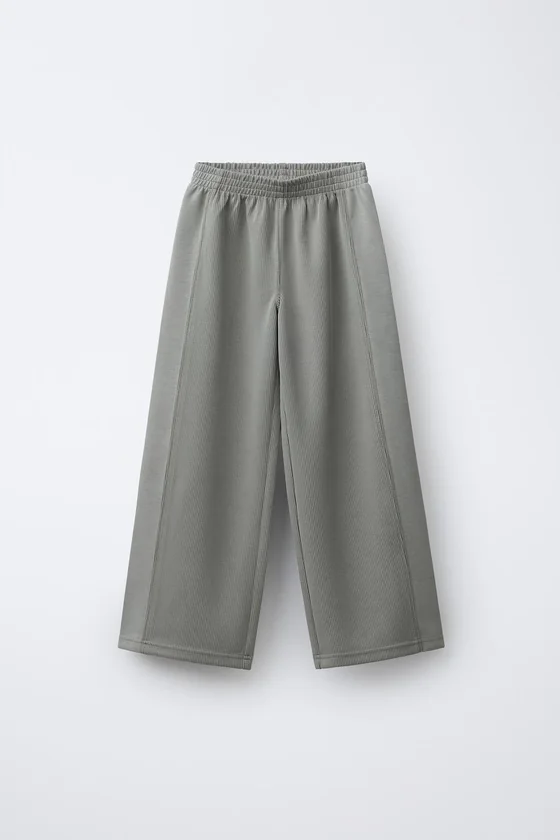 БРЮКИ WIDE LEG В РУБЧИК ИЗ МОДАЛА