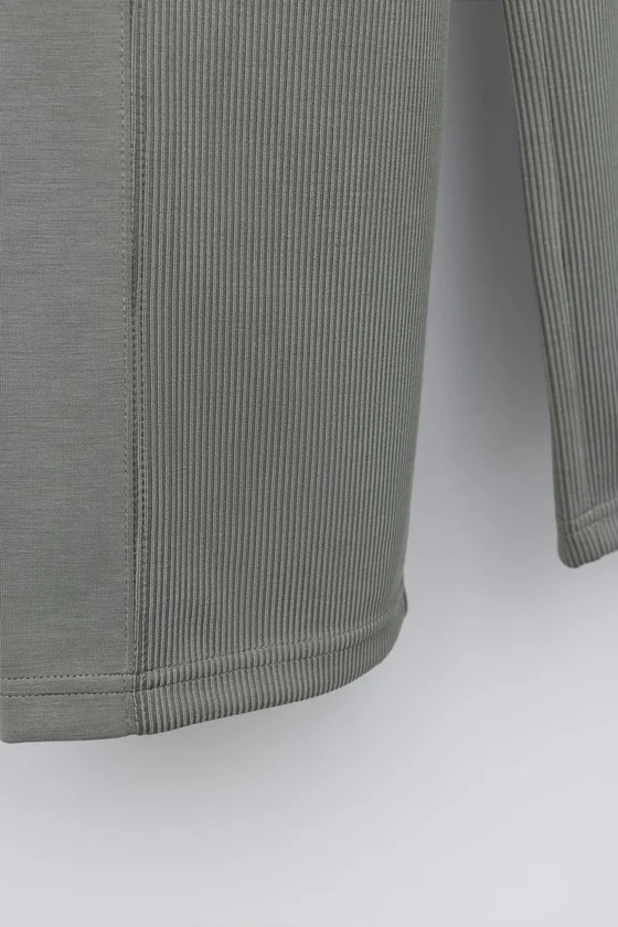 БРЮКИ WIDE LEG В РУБЧИК ИЗ МОДАЛА