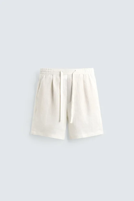 ШОРТЫ RELAXED FIT ИЗ 100% ЛЬНА