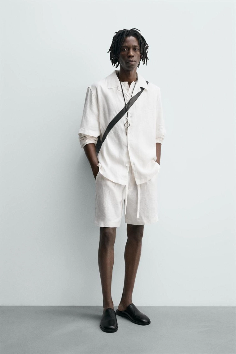ШОРТЫ RELAXED FIT ИЗ 100% ЛЬНА