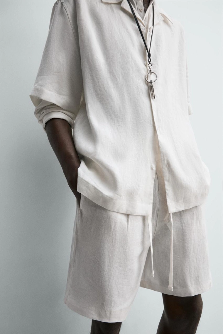 ШОРТЫ RELAXED FIT ИЗ 100% ЛЬНА