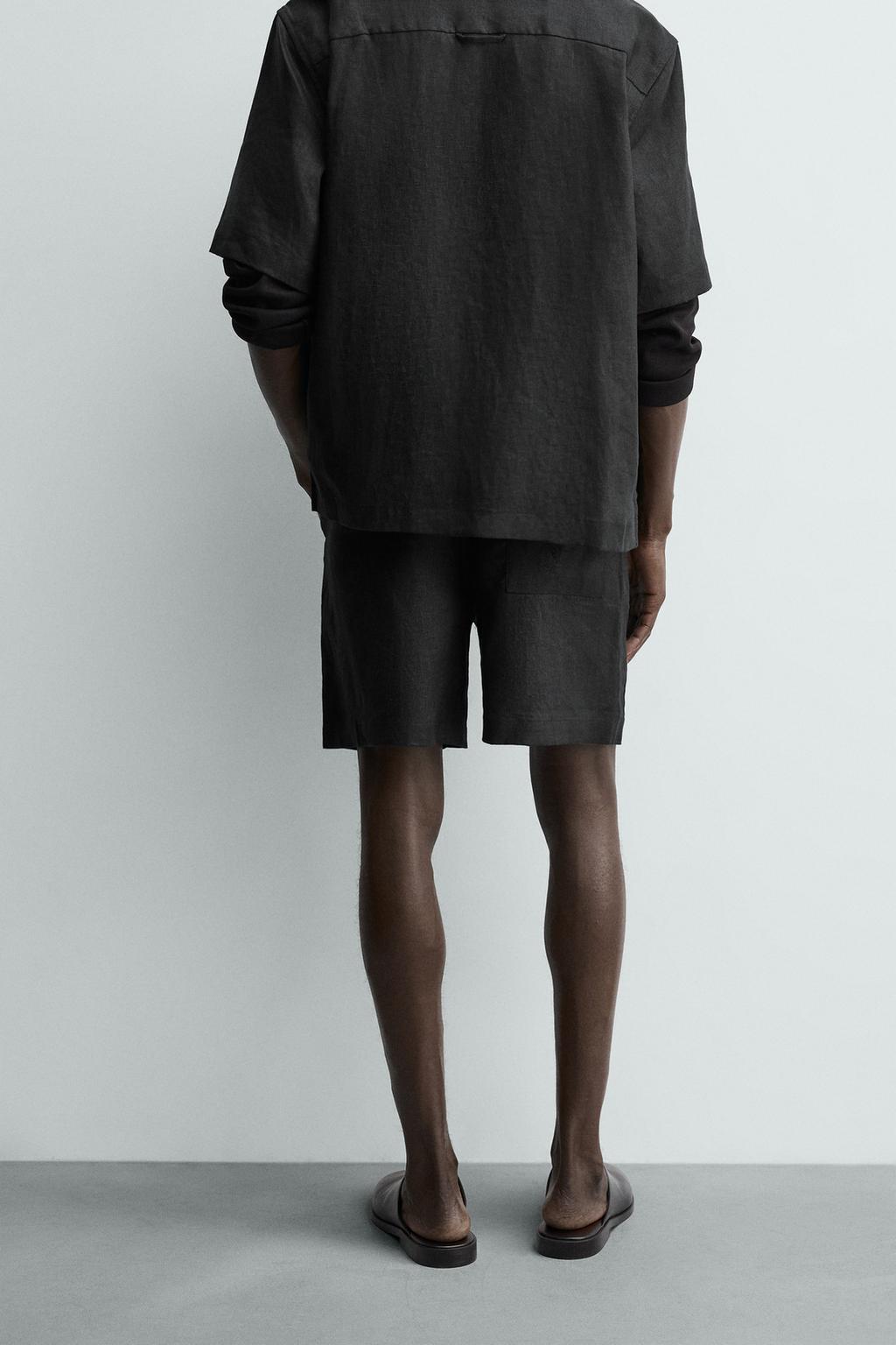 ШОРТЫ RELAXED FIT ИЗ 100% ЛЬНА