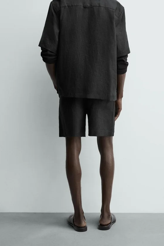 ШОРТЫ RELAXED FIT ИЗ 100% ЛЬНА