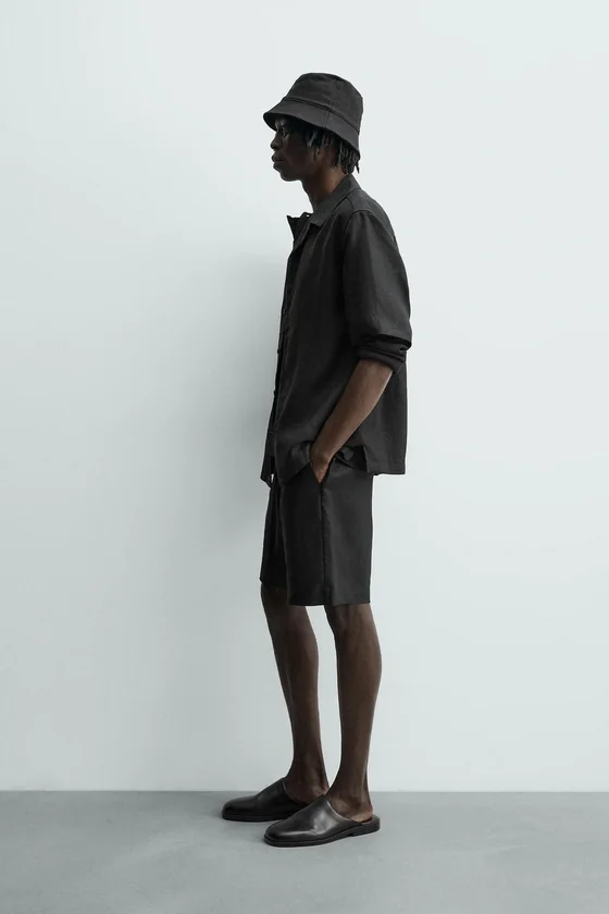 ШОРТЫ RELAXED FIT ИЗ 100% ЛЬНА
