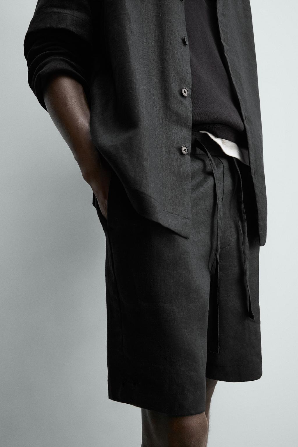 ШОРТЫ RELAXED FIT ИЗ 100% ЛЬНА