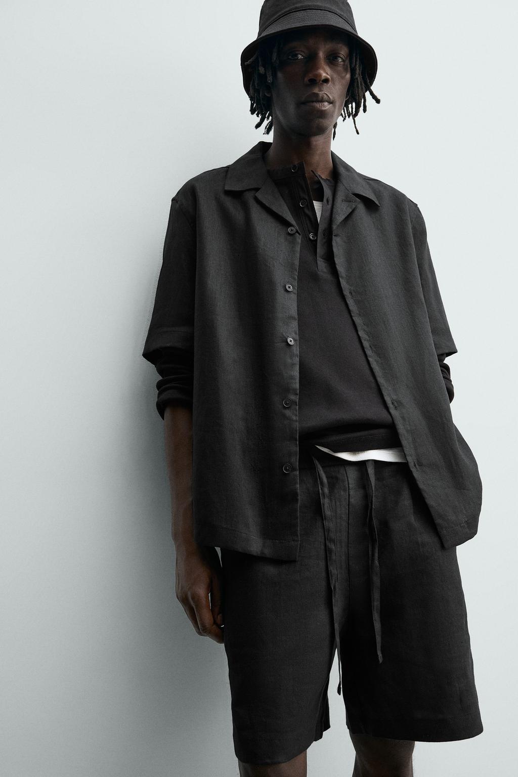 ШОРТЫ RELAXED FIT ИЗ 100% ЛЬНА