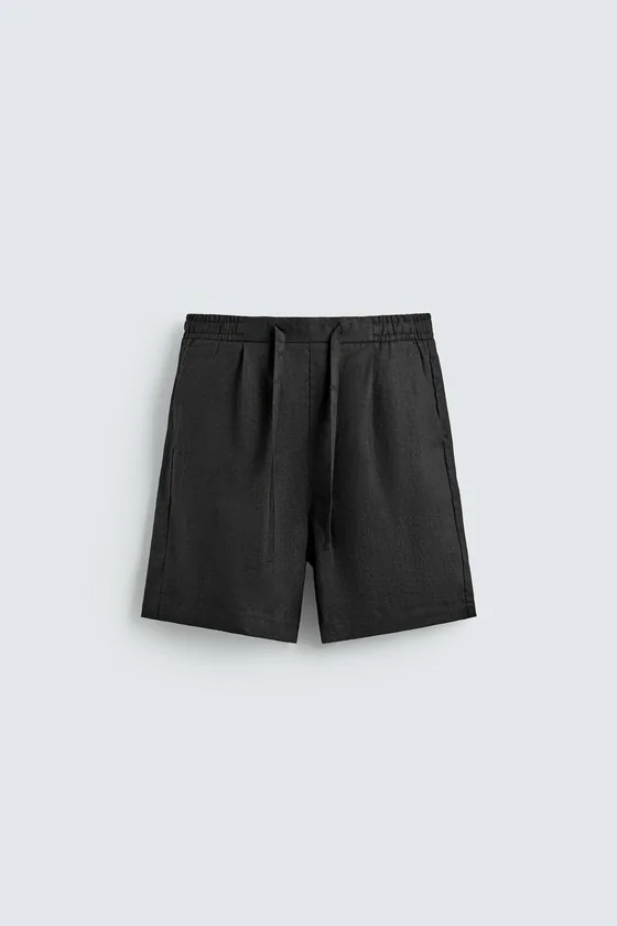 ШОРТЫ RELAXED FIT ИЗ 100% ЛЬНА