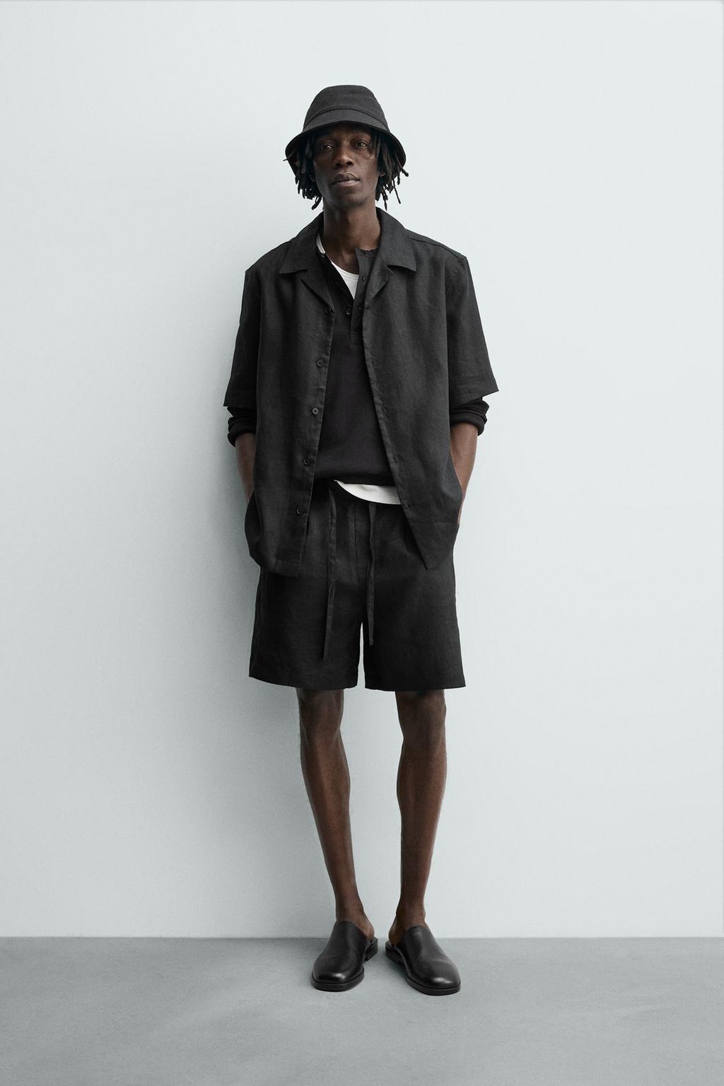 ШОРТЫ RELAXED FIT ИЗ 100% ЛЬНА