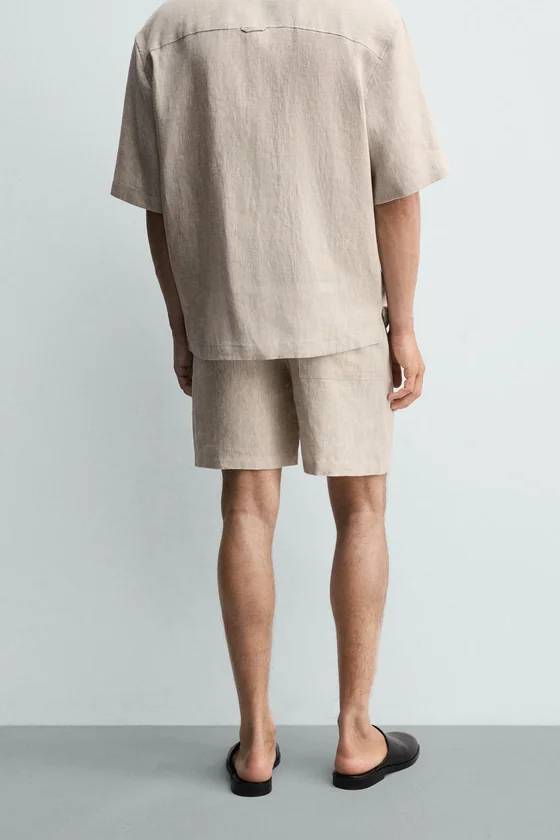 ШОРТЫ RELAXED FIT ИЗ 100% ЛЬНА