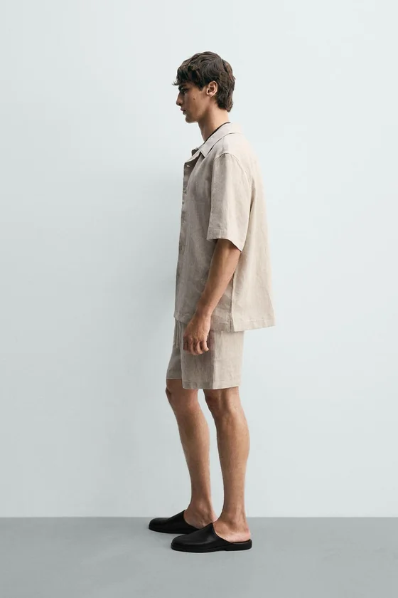 ШОРТЫ RELAXED FIT ИЗ 100% ЛЬНА