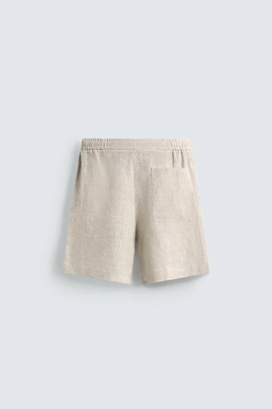 ШОРТЫ RELAXED FIT ИЗ 100% ЛЬНА