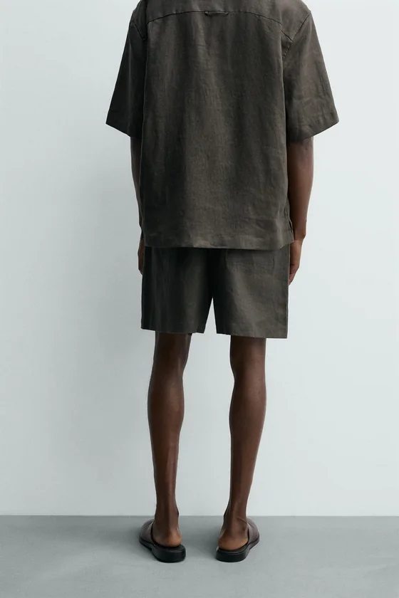ШОРТЫ RELAXED FIT ИЗ 100% ЛЬНА