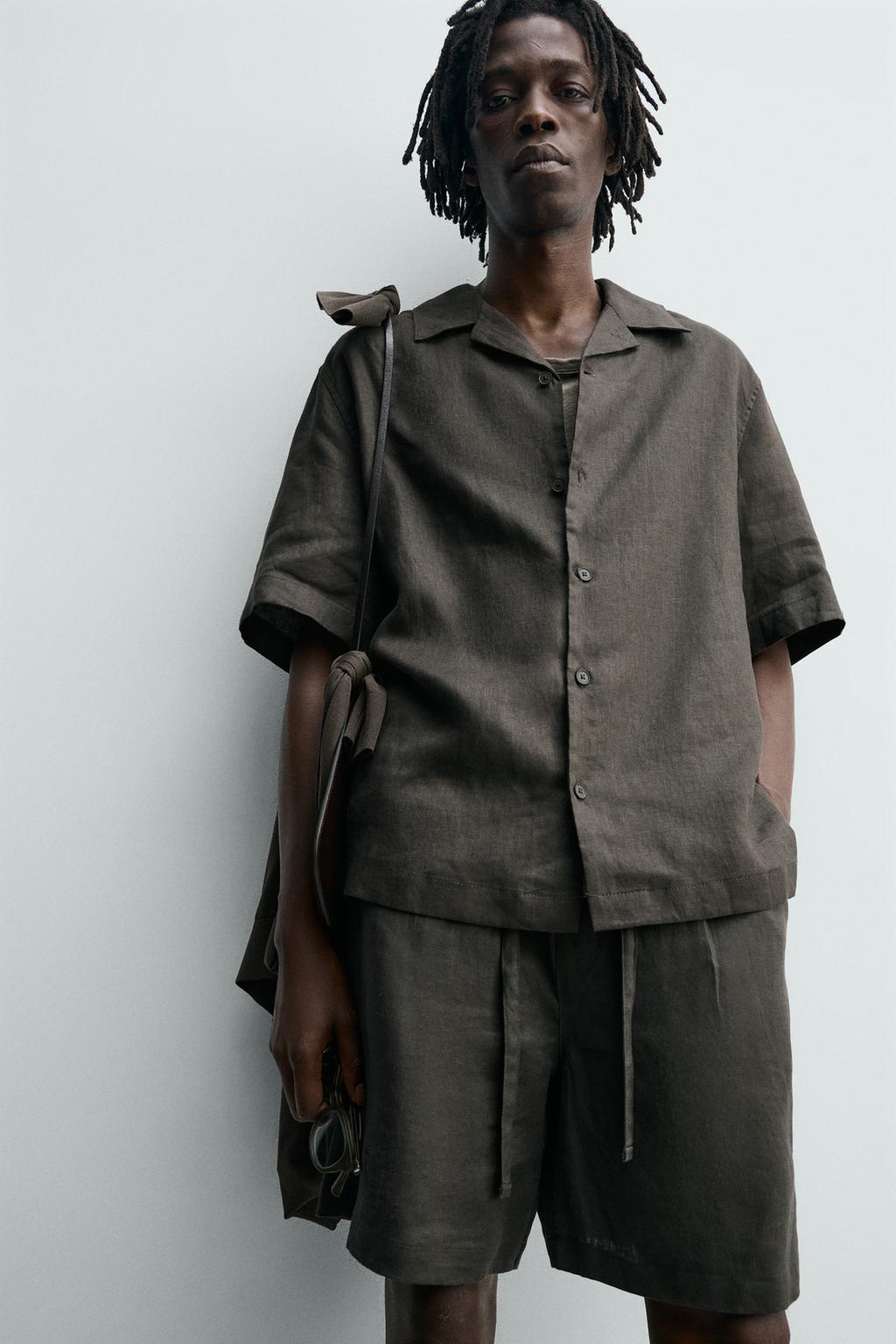 ШОРТЫ RELAXED FIT ИЗ 100% ЛЬНА