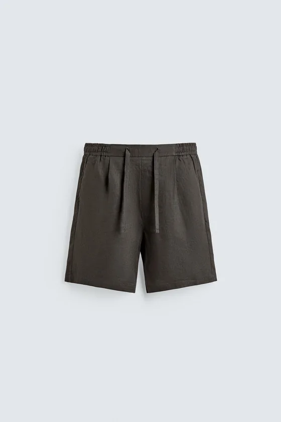 ШОРТЫ RELAXED FIT ИЗ 100% ЛЬНА