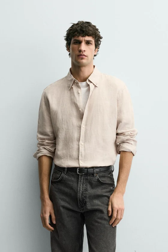 РУБАШКА REGULAR FIT ИЗ 100% ЛЬНА