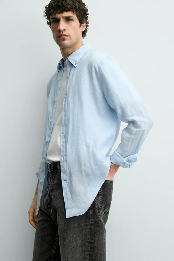 РУБАШКА REGULAR FIT ИЗ 100% ЛЬНА
