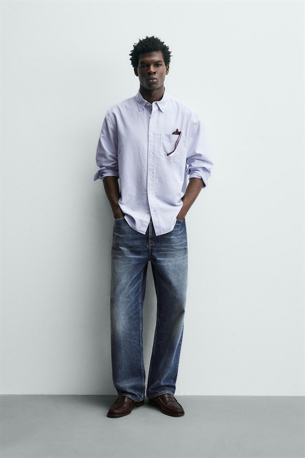 РУБАШКА ОКСВОРД С ТЕКСТУРОЙ