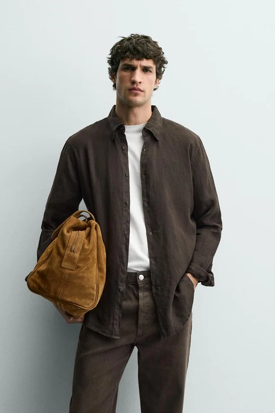 РУБАШКА REGULAR FIT ИЗ 100% ЛЬНА