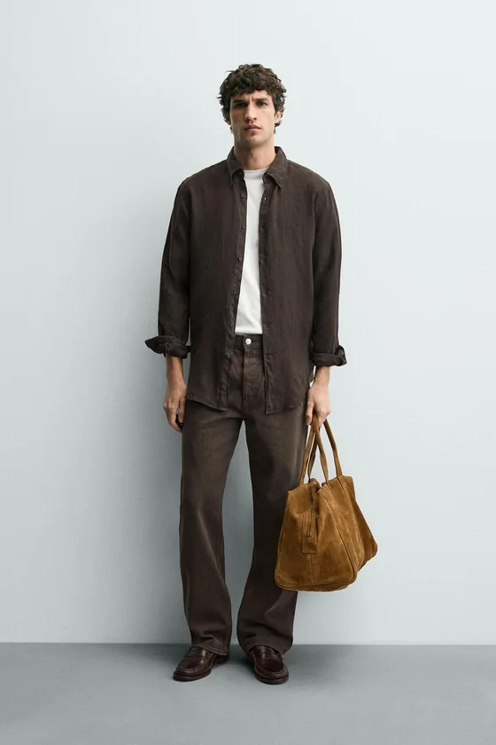 РУБАШКА REGULAR FIT ИЗ 100% ЛЬНА