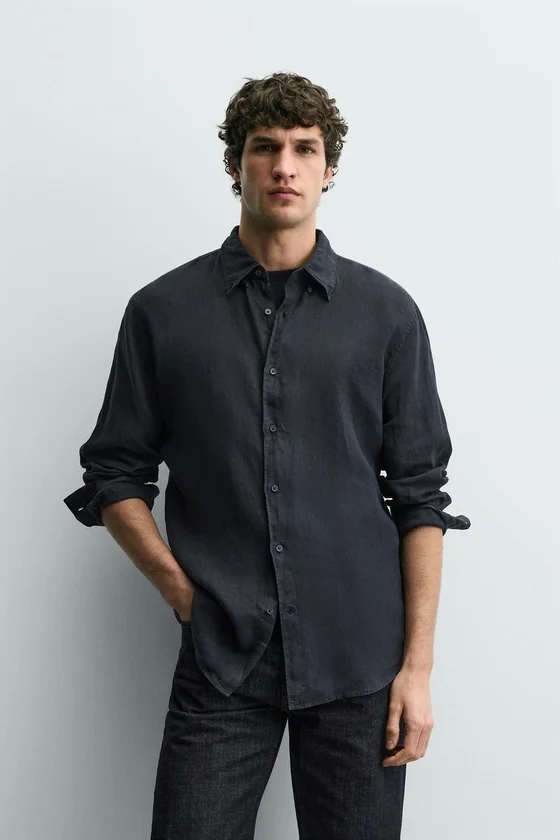 РУБАШКА REGULAR FIT ИЗ 100% ЛЬНА