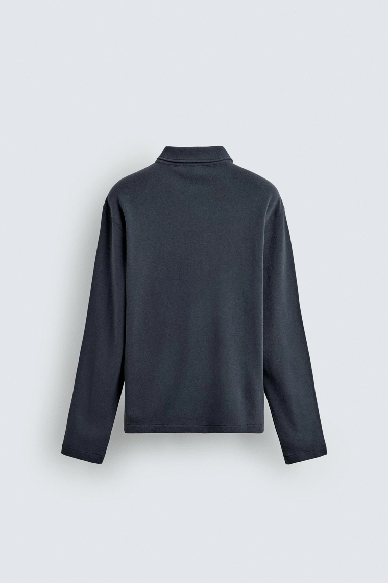 Поло с текстурой «под бархат» из коллекции origins