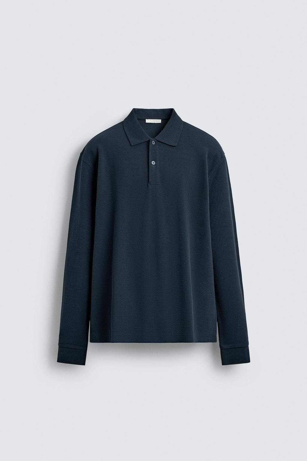 ПОЛО В ПОЛОСКУ ИЗ РЕЛЬЕФНОГО ТРИКОТАЖА