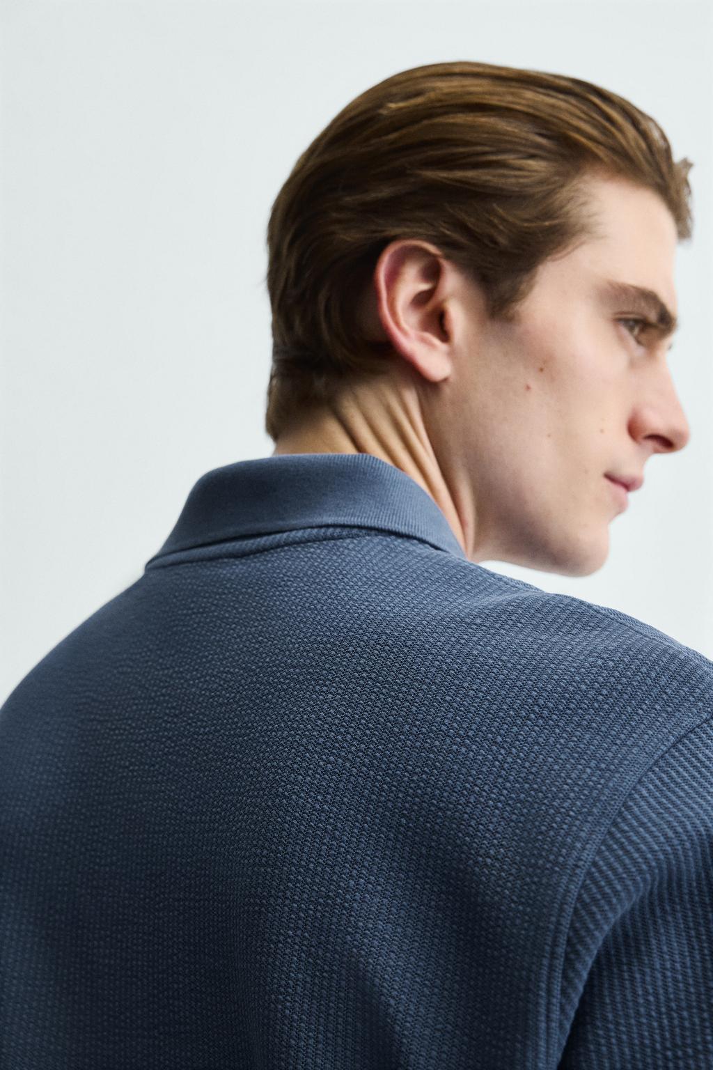 ПОЛО В ПОЛОСКУ ИЗ РЕЛЬЕФНОГО ТРИКОТАЖА