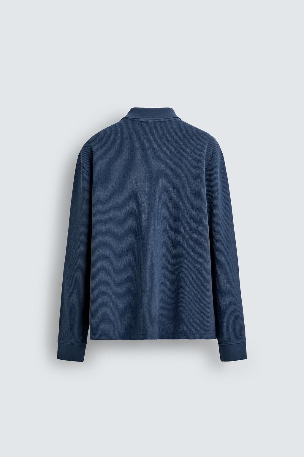 ПОЛО В ПОЛОСКУ ИЗ РЕЛЬЕФНОГО ТРИКОТАЖА