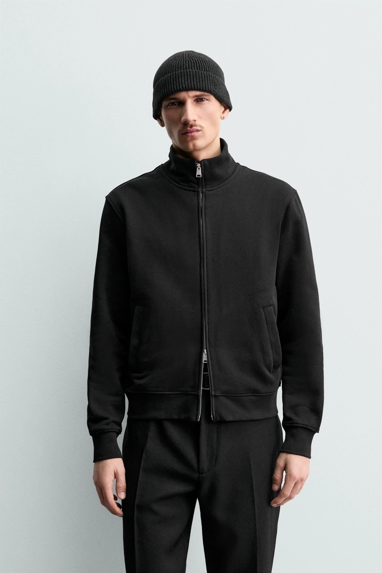 Толстовка с молнией тяжелого веса из коллекции origins