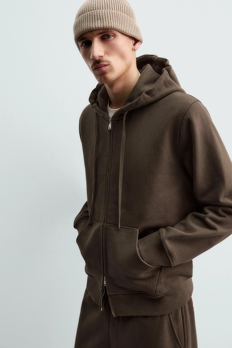 Толстовка с молнией и капюшоном тяжелого веса из коллекции origins