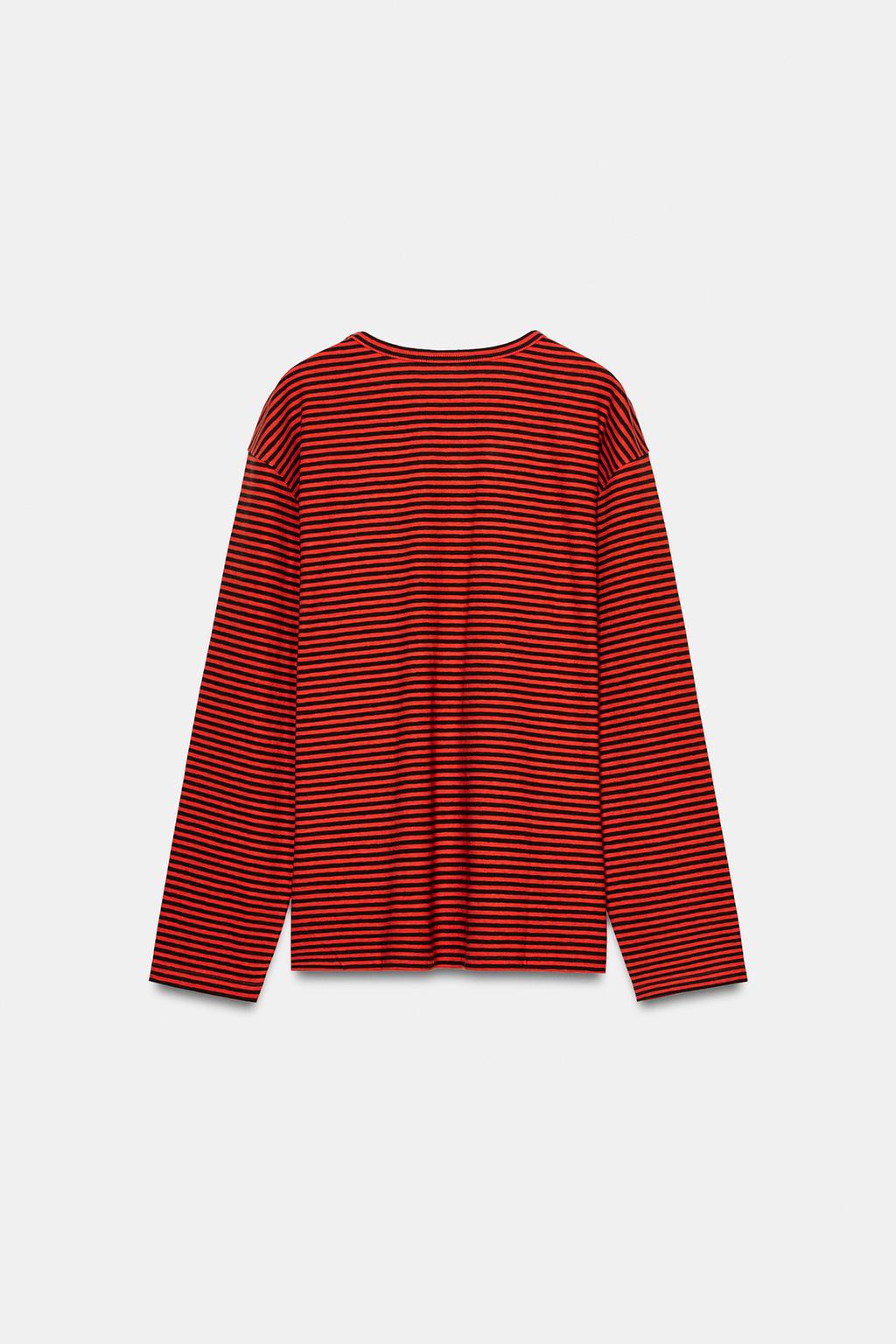 ФУТБОЛКА ИЗ ХЛОПКА И ЛЬНА В ПОЛОСКУ