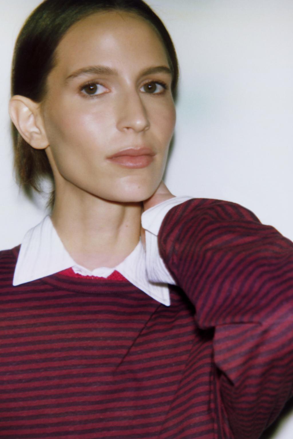 ФУТБОЛКА В ПОЛОСКУ ИЗ ХЛОПКА И ЛЬНА