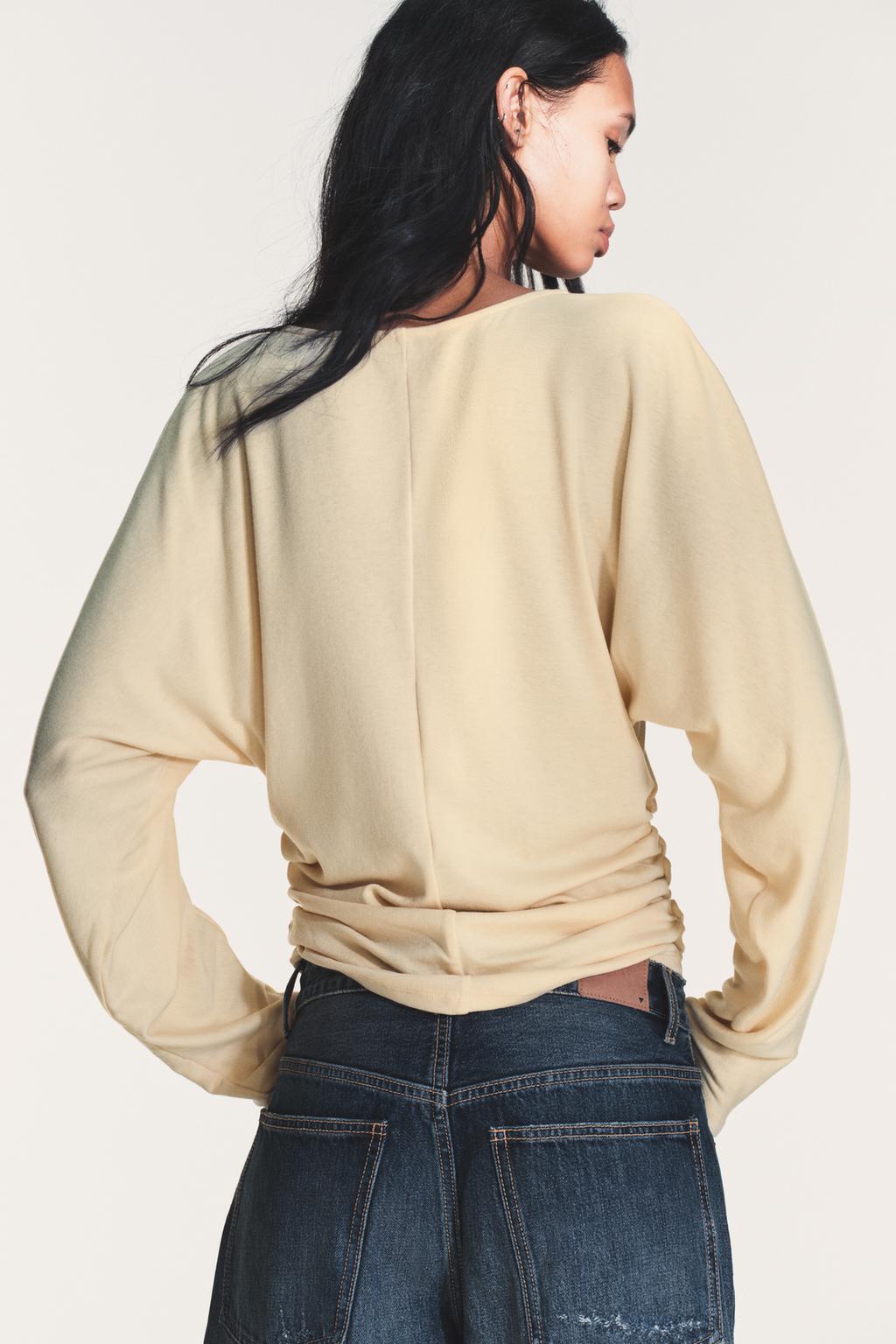 ФУТБОЛКА С БОКОВОЙ ДРАПИРОВКОЙ