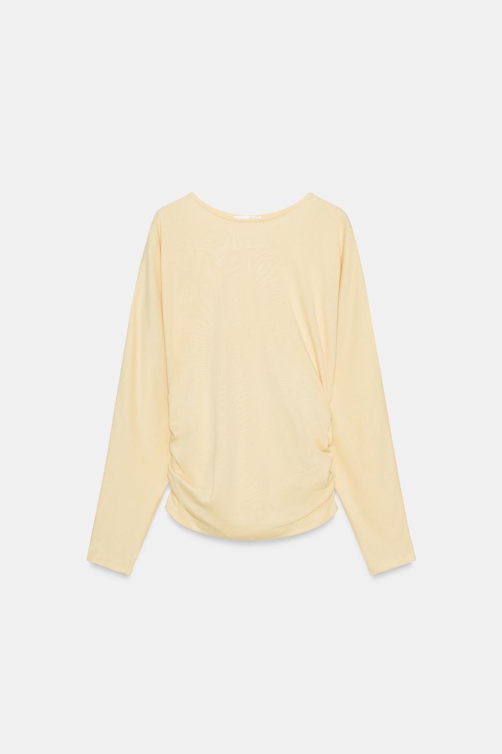 ФУТБОЛКА С БОКОВОЙ ДРАПИРОВКОЙ