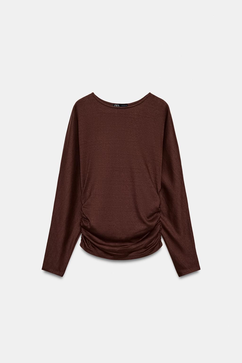 ФУТБОЛКА С БОКОВОЙ ДРАПИРОВКОЙ