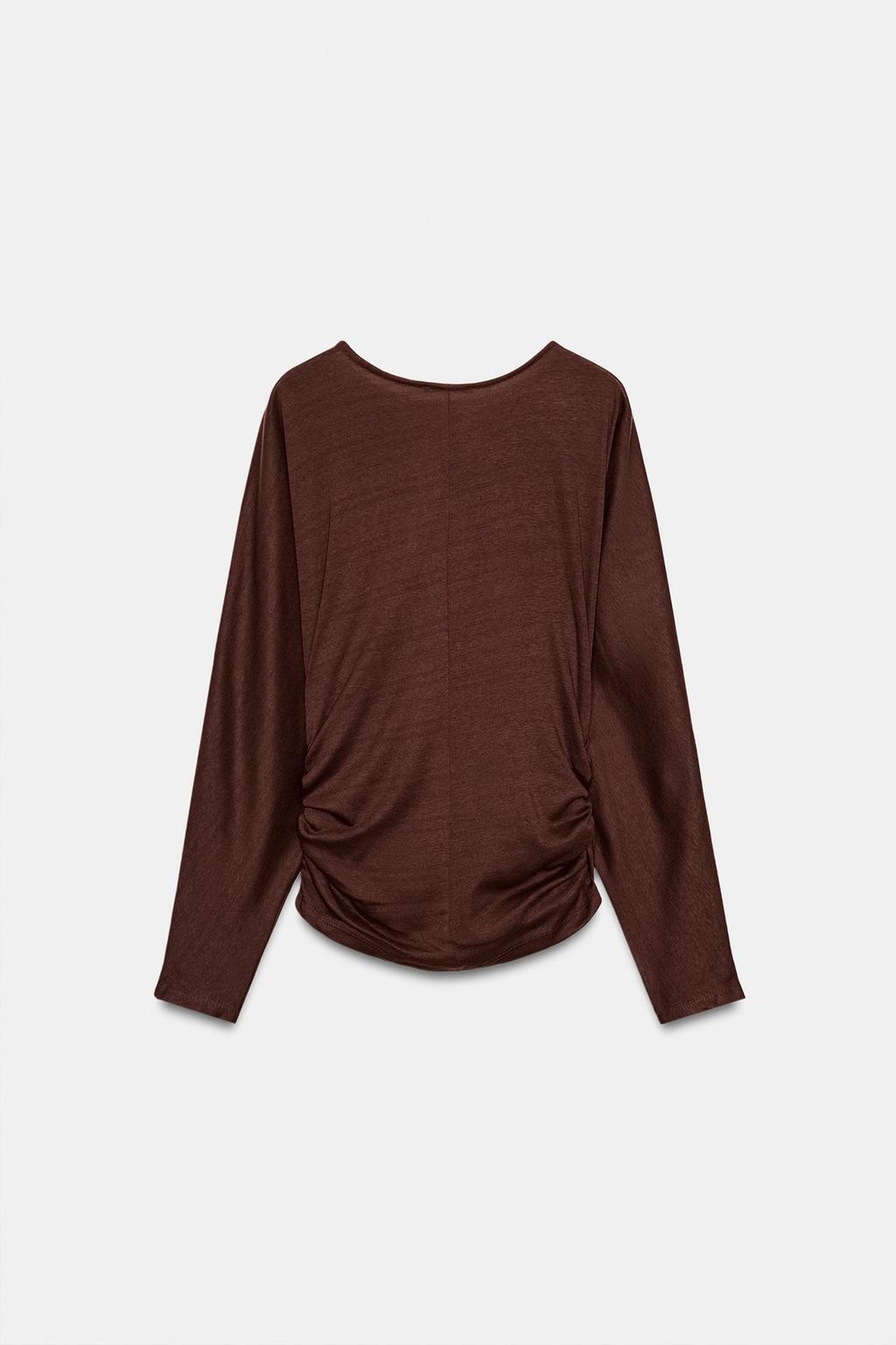 ФУТБОЛКА С БОКОВОЙ ДРАПИРОВКОЙ