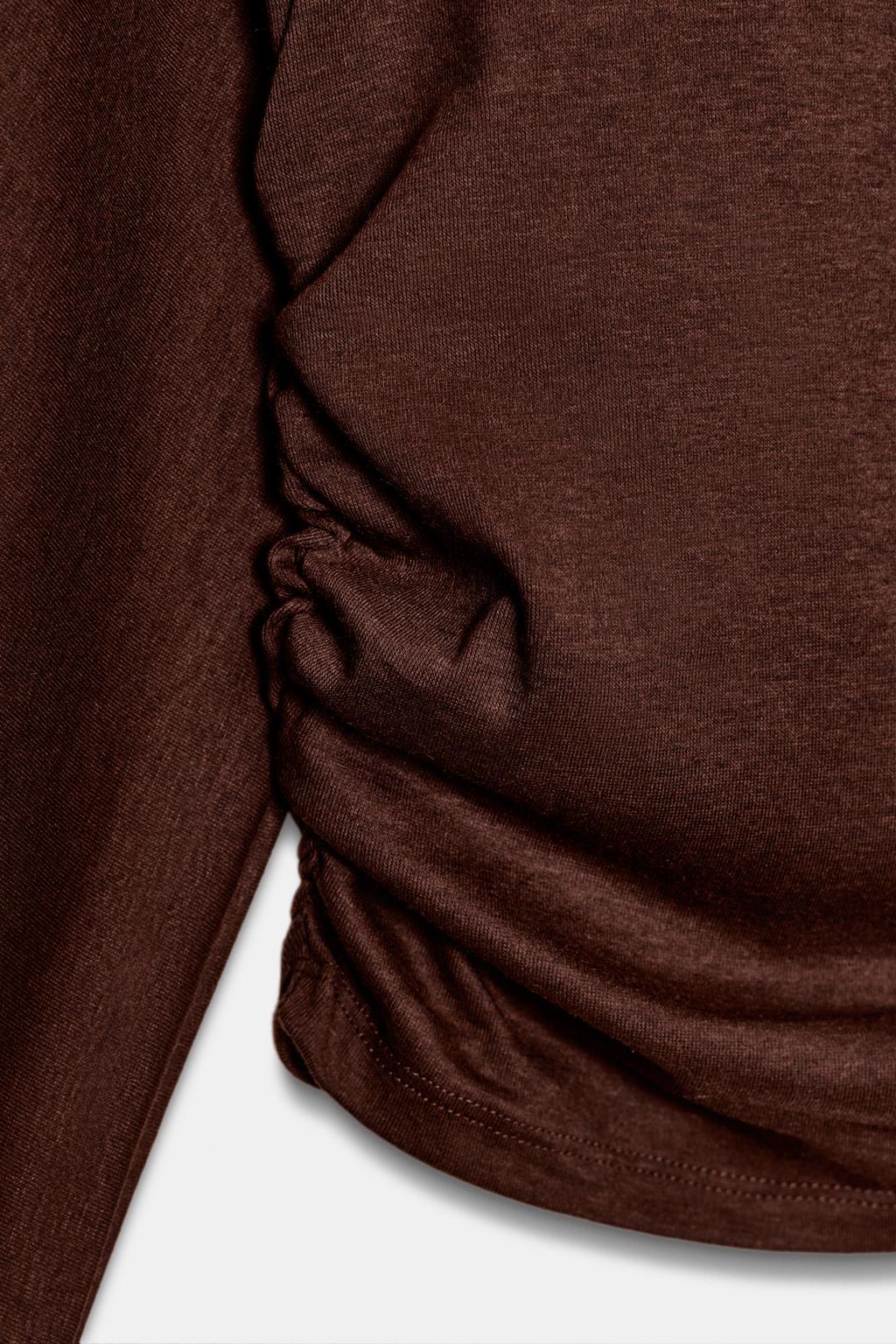 ФУТБОЛКА С БОКОВОЙ ДРАПИРОВКОЙ