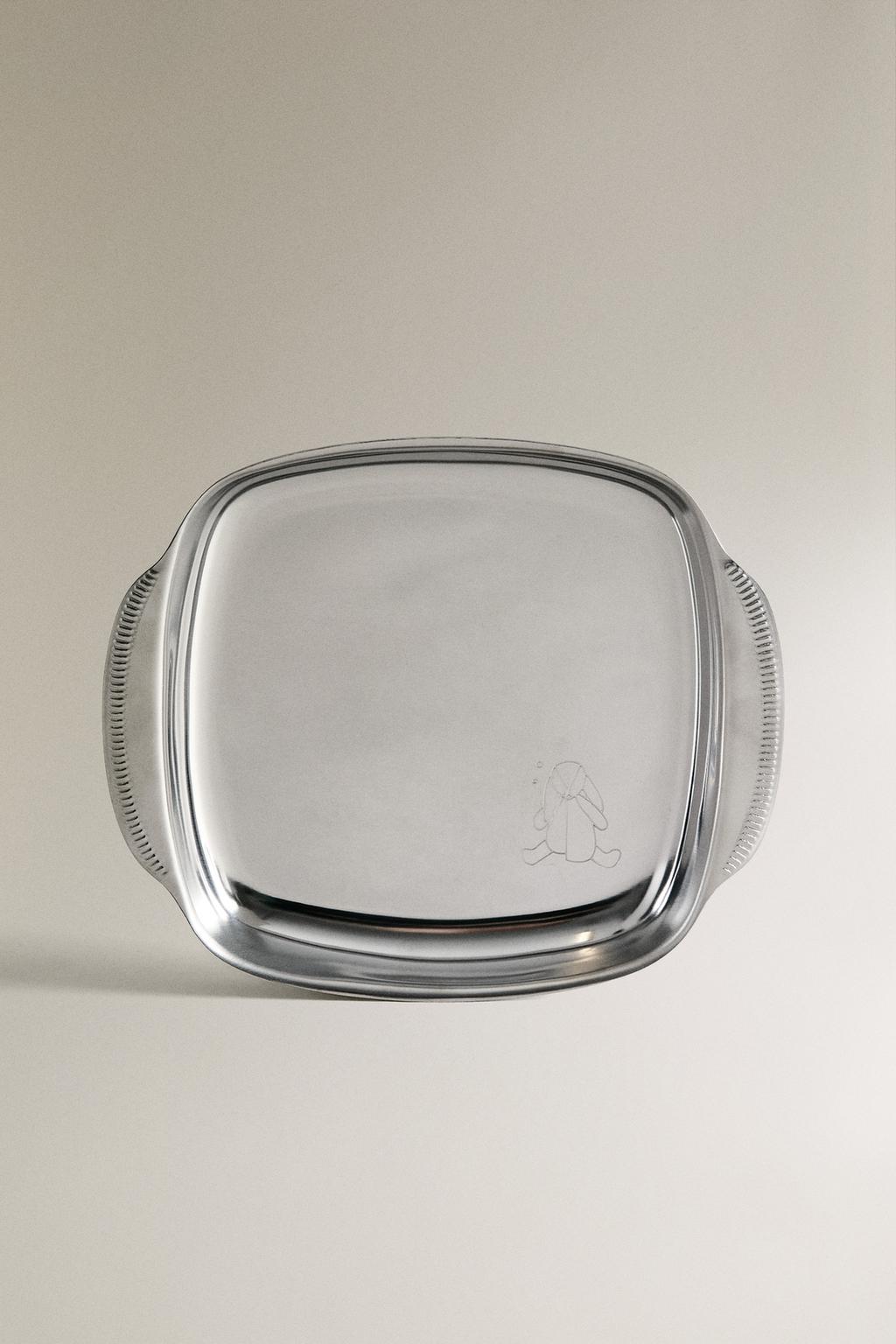 Детский кроличья металлическая тарелка