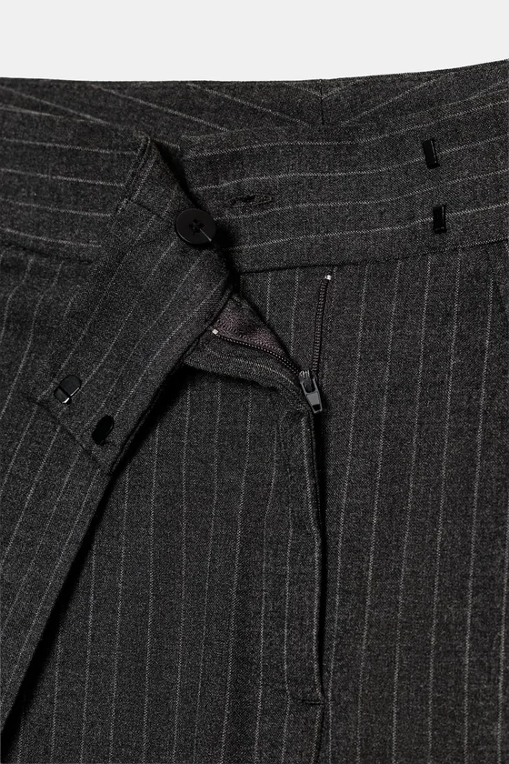 БРЮКИ WIDE LEG С ЗАЩИПАМИ — ZW COLLECTION