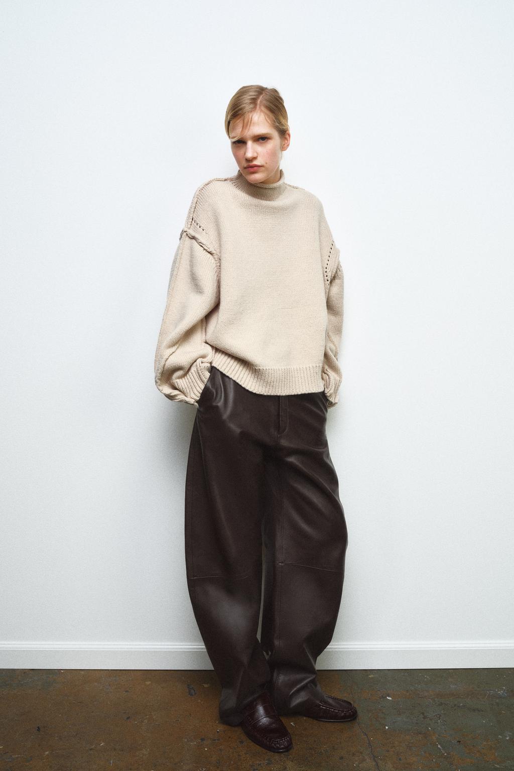 ДЖЕМПЕР В РУБЧИК С ОТДЕЛКОЙ