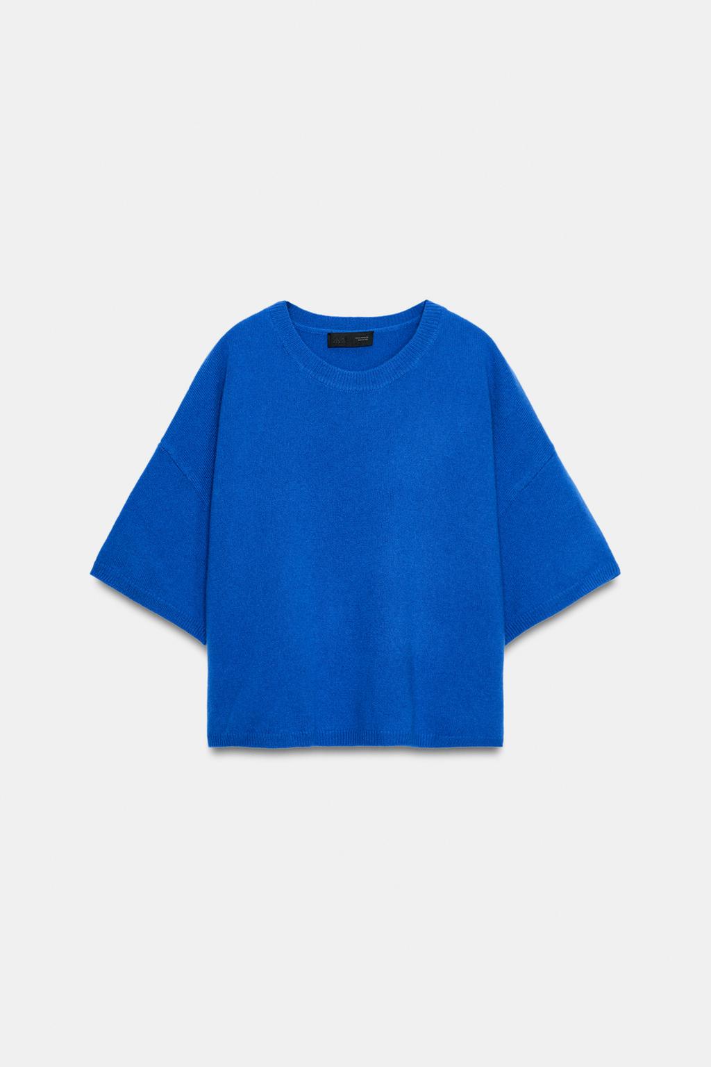 СВИТЕР ИЗ 100% ШЕРСТИ С ШИРОКИМИ РУКАВАМИ