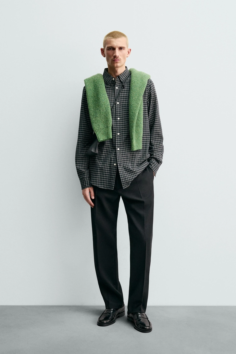 Рубашка клетчатая с добавлением шерсти origins