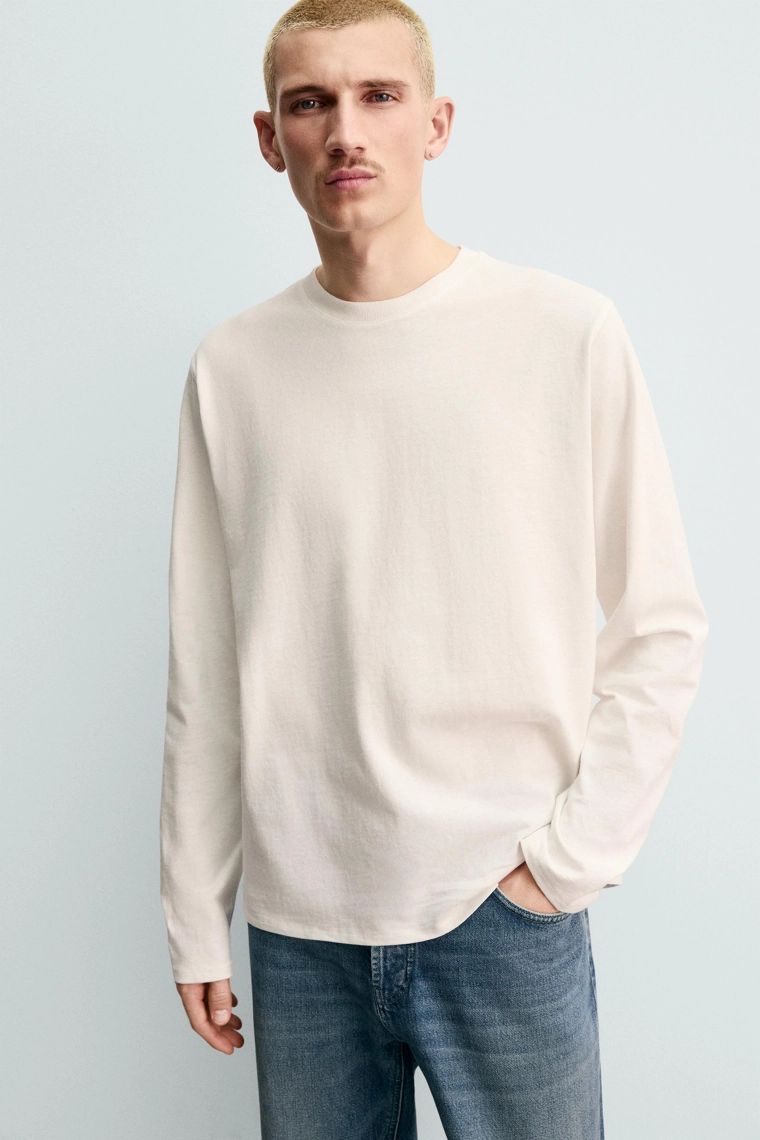 Футболка с длинным рукавом средней плотности из коллекции origins