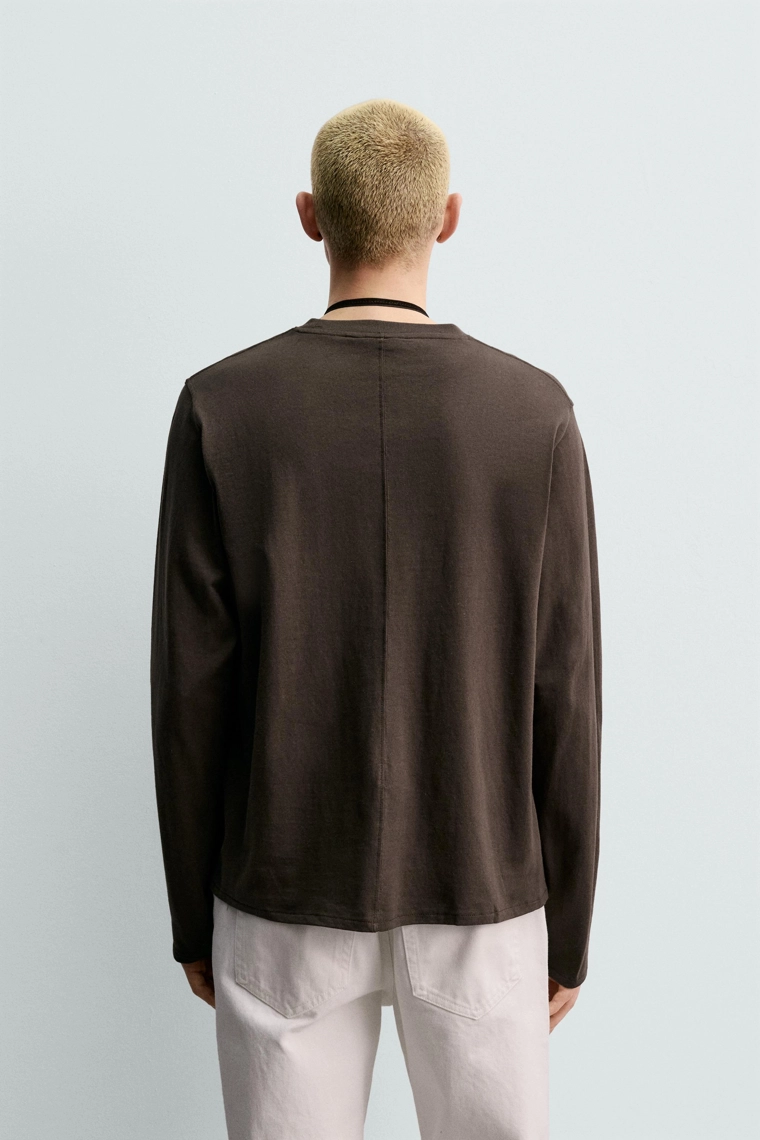 Футболка с длинным рукавом из средней плотности коллекции origins