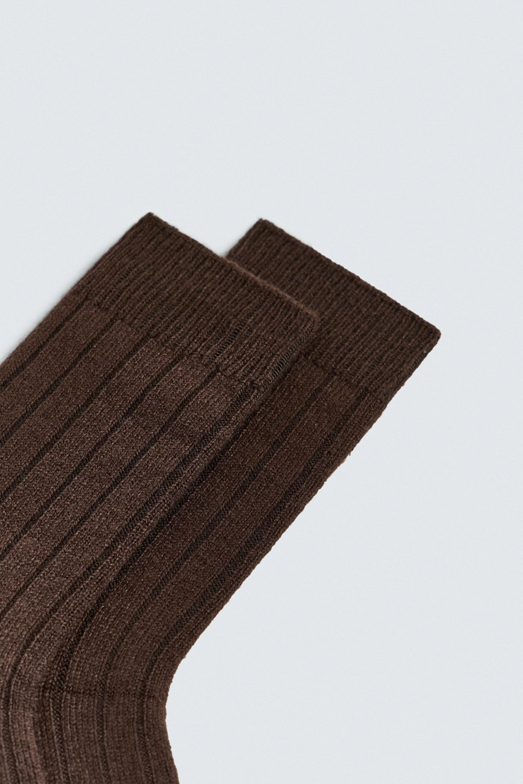 Ребристые шерстяные носки происхождение