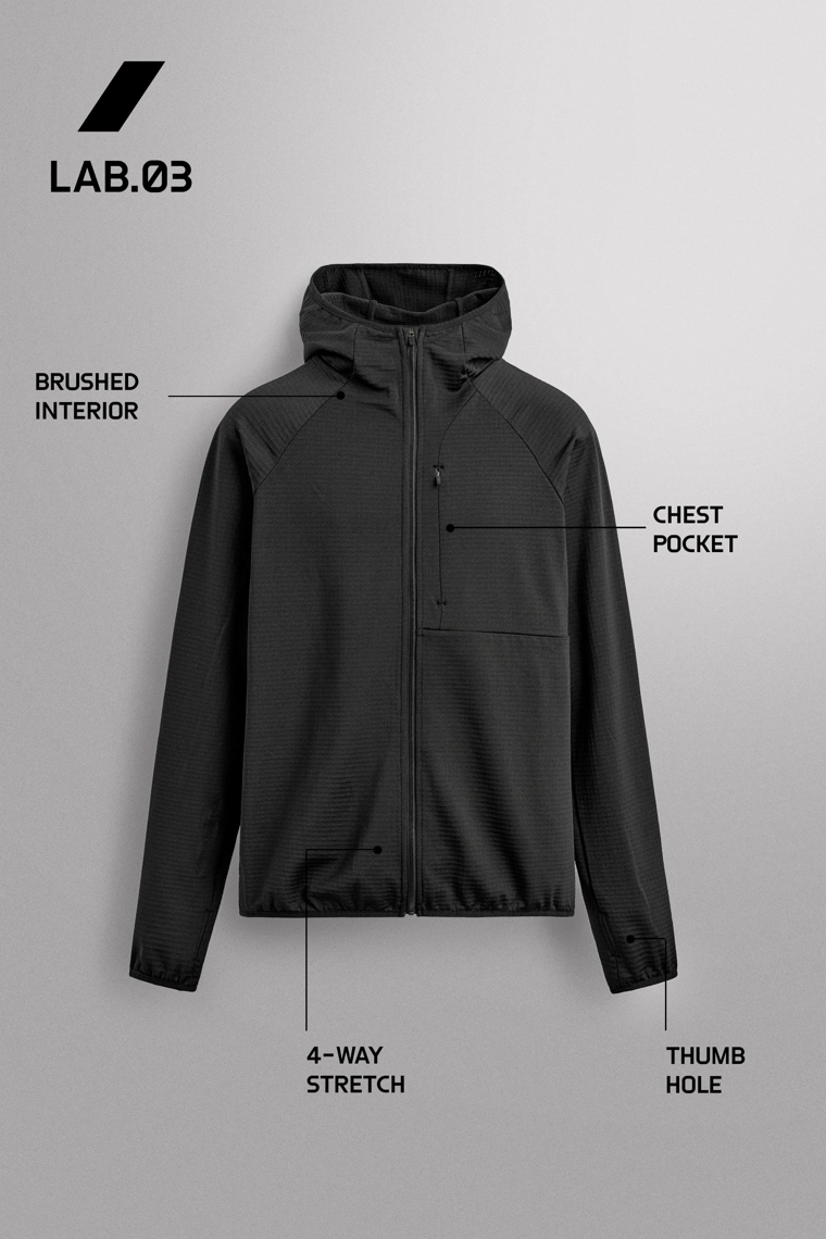 Техническая комбинированная флисовая толстовка